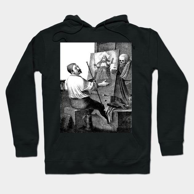 The dance of death at Basel: death and the merchant - Hieronymus Hess Hoodie by themasters